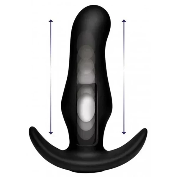 Thump-it curved silicone butt plug