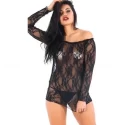 Vixson Strapless Lace Dress With Long Sleeves