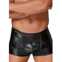 Wetlook shorts with pvc pleats