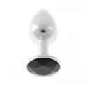 Toyfa Metal Anal plug metal with black crystal M 270g