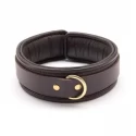 Coco de mer leather collar brown