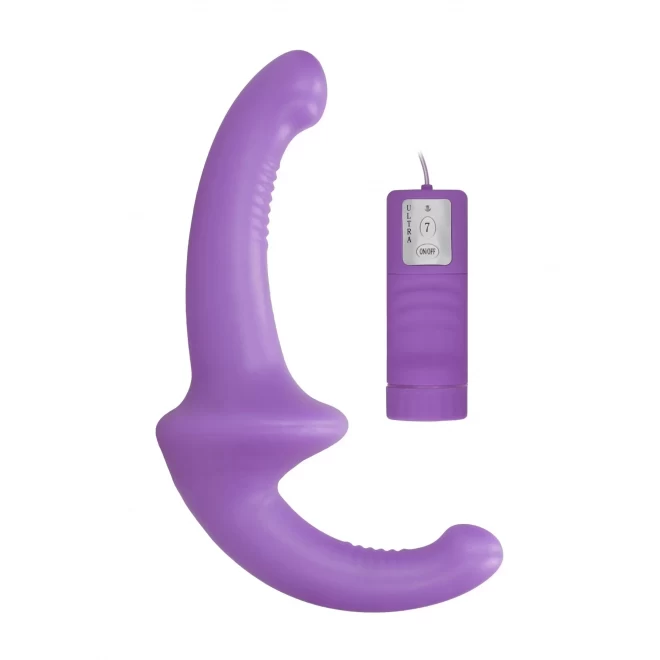 Vibrating silicone strapless strapon