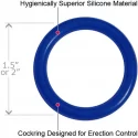 Blue line c&b gear silicone cock ring set - blue