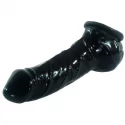 Latex penis sleeve zwart