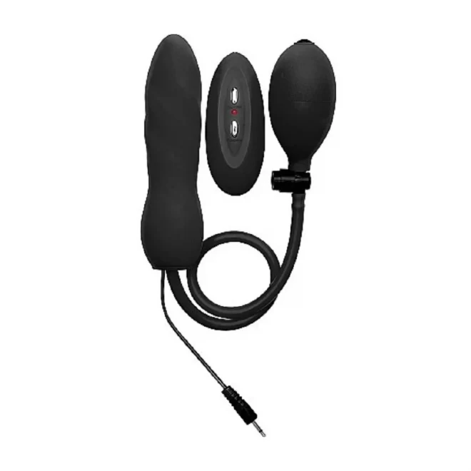 Inflatable vibrating silicone twist