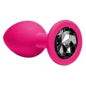 Plug-Anal Plug Emotions Cutie Medium Pink dark black crystal