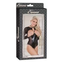 Long sleeve cupless & crotchless teddy