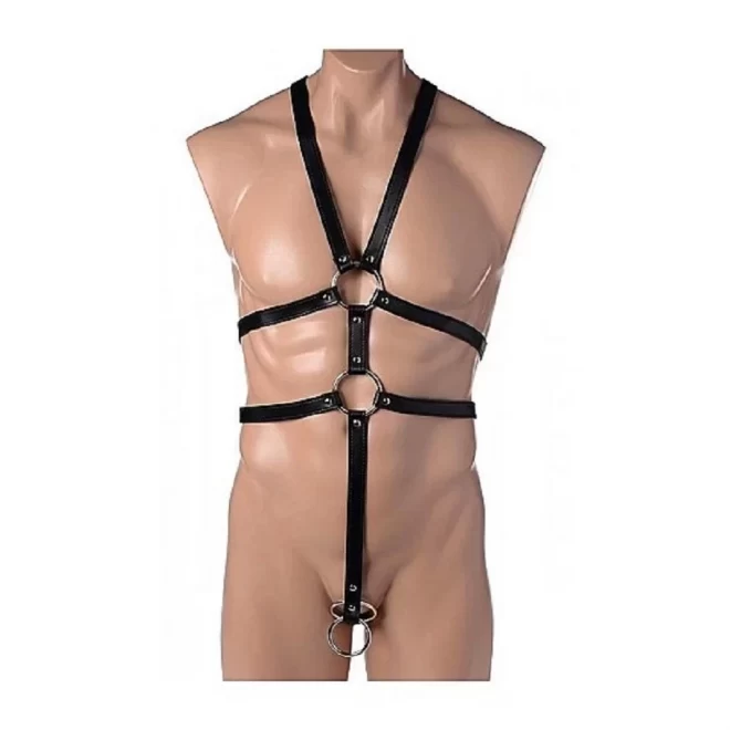 Strict male body harness