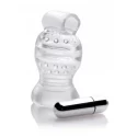 Clear vibrating penis head teaser