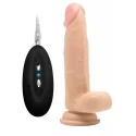 Vibrating realistic cock - 8" - with scrotum