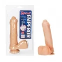 Dildo z jądrami 17,2 cm Uncut Emperor - Ivory