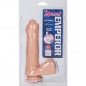 Dildo z jądrami 17,2 cm Uncut Emperor - Ivory
