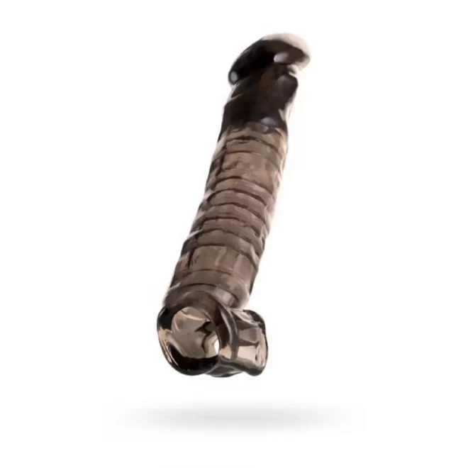 TOYFA Xlover, Penis Sleeve with testicle ring 22,5cm TPE black