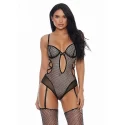 Caught in the feels teddy with garter straps