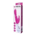 A-TOYS, Vibrator with clitoral stimulator, TPE, Pink, 20 cm
