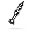Metal by TOYFA. Anal plug , metal, silver, with tourmaline crystal, 11 cm, ? 3 cm, 95 g