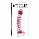 Dildo szklane icicles nr 28, różowe