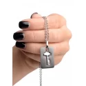 Cuffed locking bracelet & key necklace