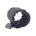 Cruncher - silicone lockable spiked ball stretcher - black