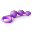 Purple Silicone Anal Bead Dildo