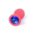 Plug Jawellery Red Silikon PLUG Medium- Blue Diamond