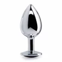 Diamond king large steel with pin stone 9,3 x 4,1 cm / 3,8 x 1,6 inch