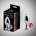 Diamond king large steel with pin stone 9,3 x 4,1 cm / 3,8 x 1,6 inch