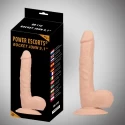 Realistyczne dildo z jądrami i przyssawką Rocket John