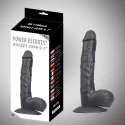 Realistyczne dildo z jądrami i przyssawką Rocket John