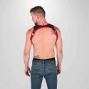 Neoprene heckler harness black / red - small / medium