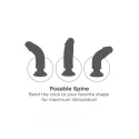 9 inch vibrating cock with balls- tan
