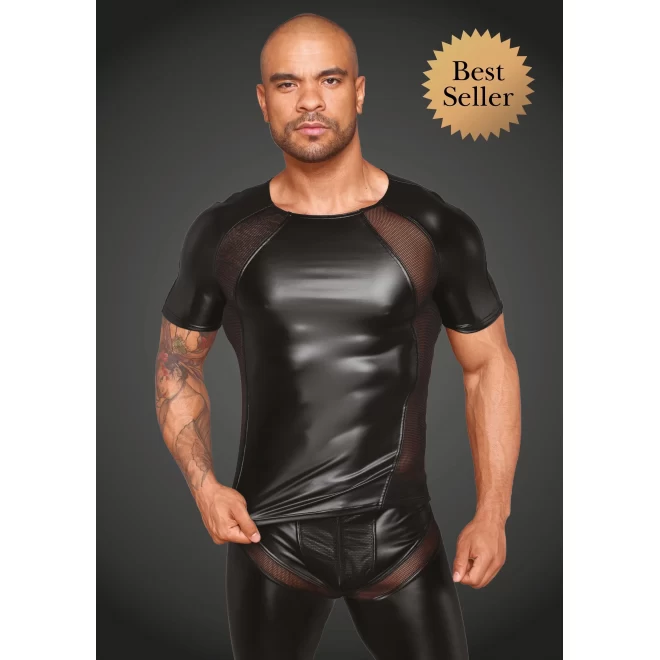 H056 men's t-shirt made of powerwetlook with 3d net inserts s