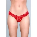 V-Cut Lace Panties - Nude