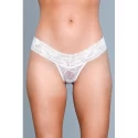 V-Cut Lace Panties - Nude