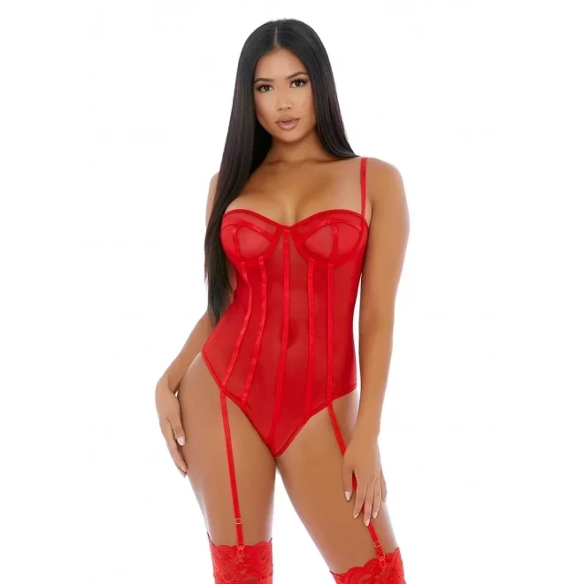 Sheer up mesh teddy