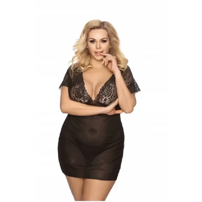 Marina black chemise XL+ ( czarna halka )