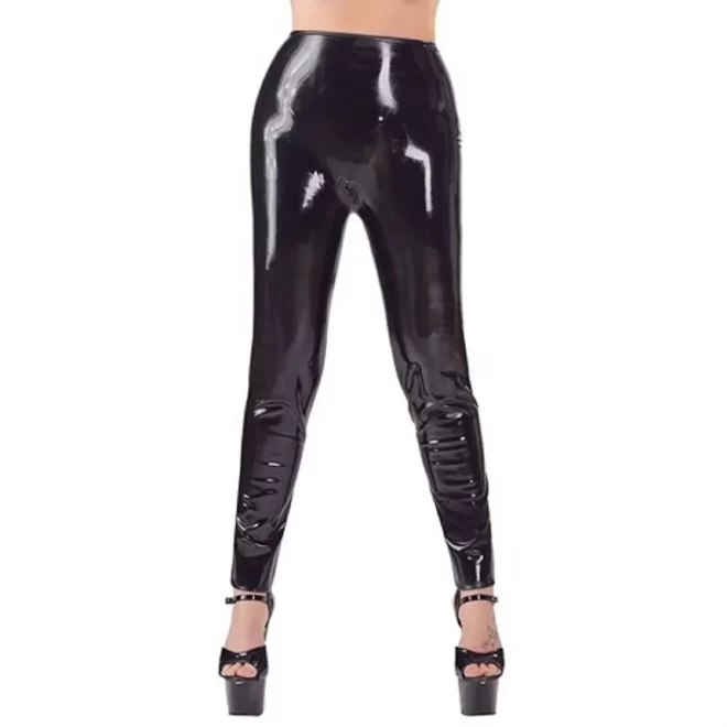 Latex Leggings With Dildos