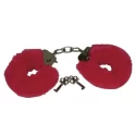 Kajdanki z futerkiem Love Cuffs Red