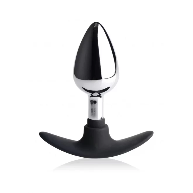 Dark invader metal & silicone anal plug - medium