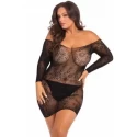 Fantasy Lace Dress - Black - Plus Size