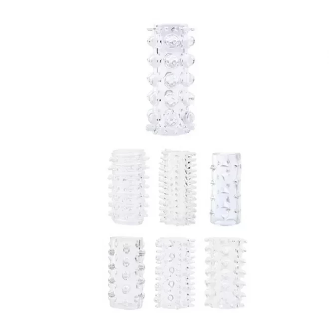 Get Lock Penis Sleeve Kits-clear 7 pcs