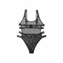 Bodysuit With Zodiac Print - Black/Metallic