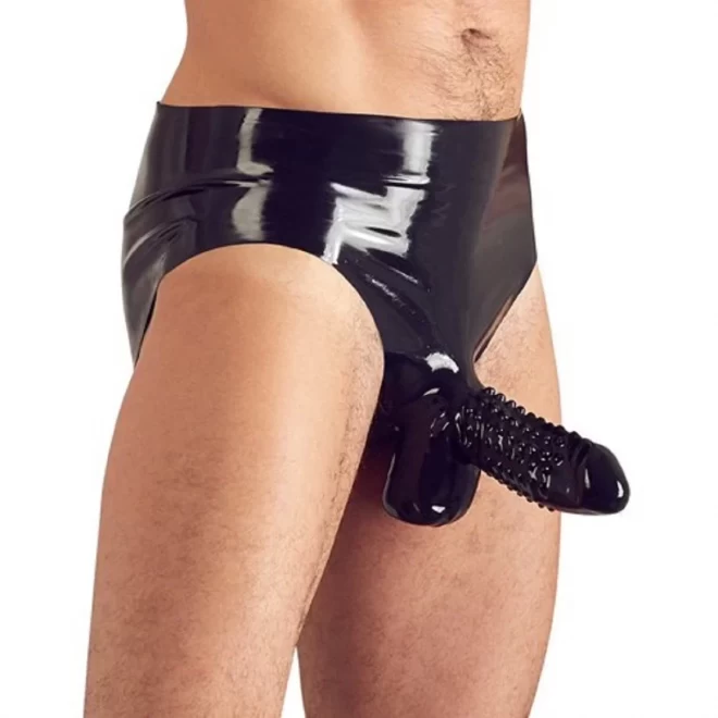 Latex Briefs With Penis Sleeve