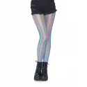 Lurex rainbow fishnet tights