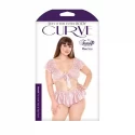 Lace Set with Tie Top - Pink