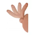 Rock hard cyberskin - ass stroker with erect cock