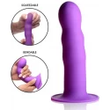 Squeezable wavy dildo