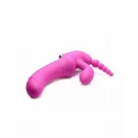 Regal rider triple g vibrating silicone strapless strap on - pur