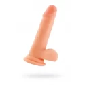 Suction cup based dildo, TPR, 18,3 cm