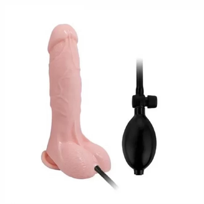 Inflateable Dildo TPR Material Flesh 18,8 cm